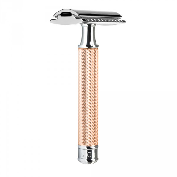 Muhle R 89 ROSEGOLD, tradycyjna maszynka, różowe złoto, grzebień zamknięty