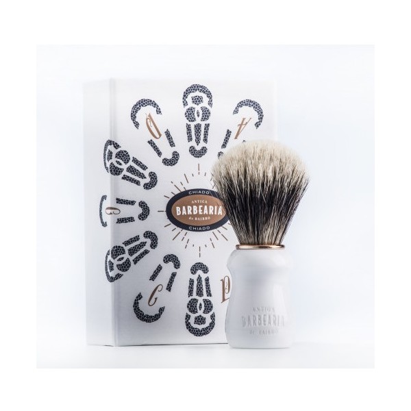 Antiga Barbearia, pędzel do golenia Chiado, Fine Badger, rączka z polerowanej żywicy