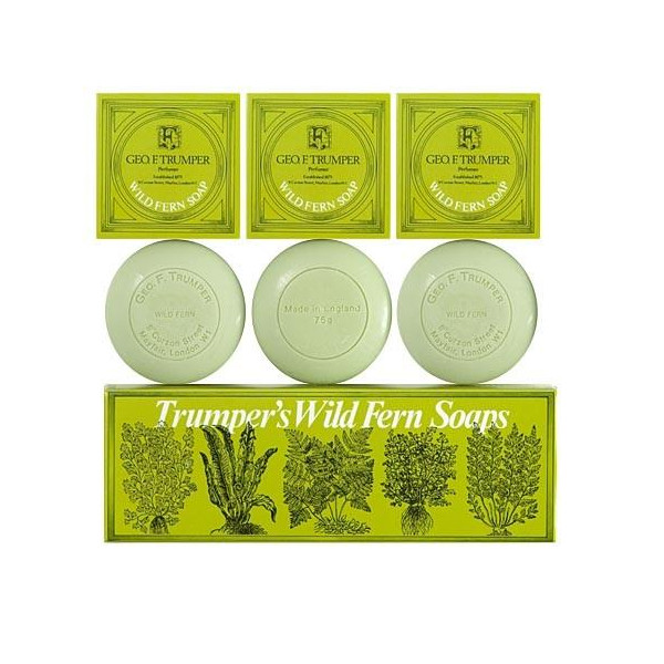 Geo F. Trumper "Wild Fern", zestaw 3 mydeł kąpielowych, 3 x 75g