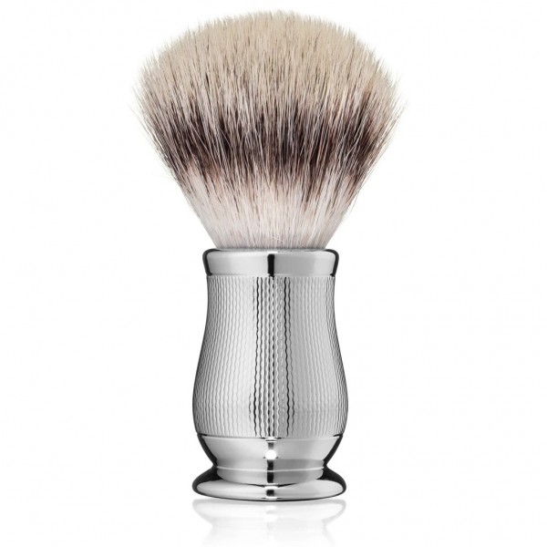 EJ Chatsworth Metal Collection, pędzel do golenia, Super Badger, rączka pięknie chromowana