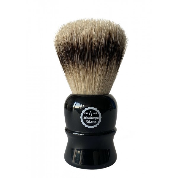 Heritage Shave, Pękaty, Silvertip Badger, pędzel do golenia, kolor czarny