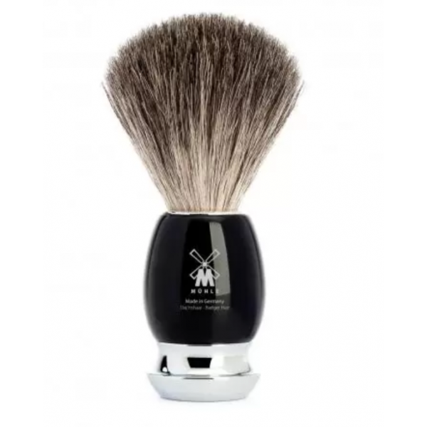 Muhle 81 M 336 VIVO, borsuk Pure Badger, czarna żywica, pędzel do golenia